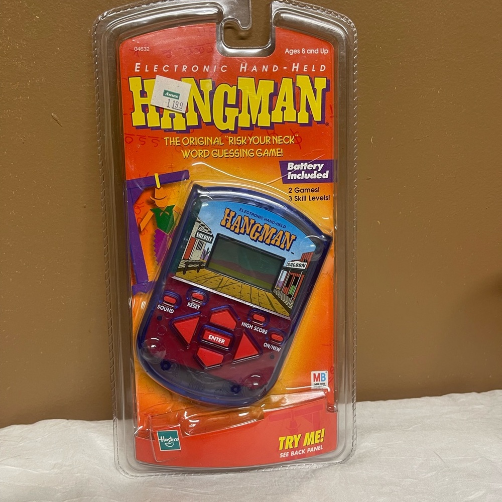 1999 Hasbro Hangman Travel Game New Vintage